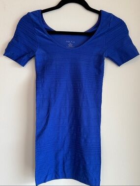 me.n.u. Royal Blue Ribbed Knit Dress